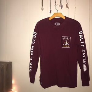 Maroon Salty Crew long sleeve